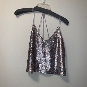 Hollister sequin crop top